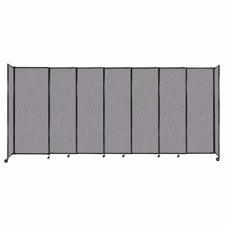 Versare StraightWall Sliding Portable Partition 15'6" x 6'10" Cloud Gray Fabric 1482708